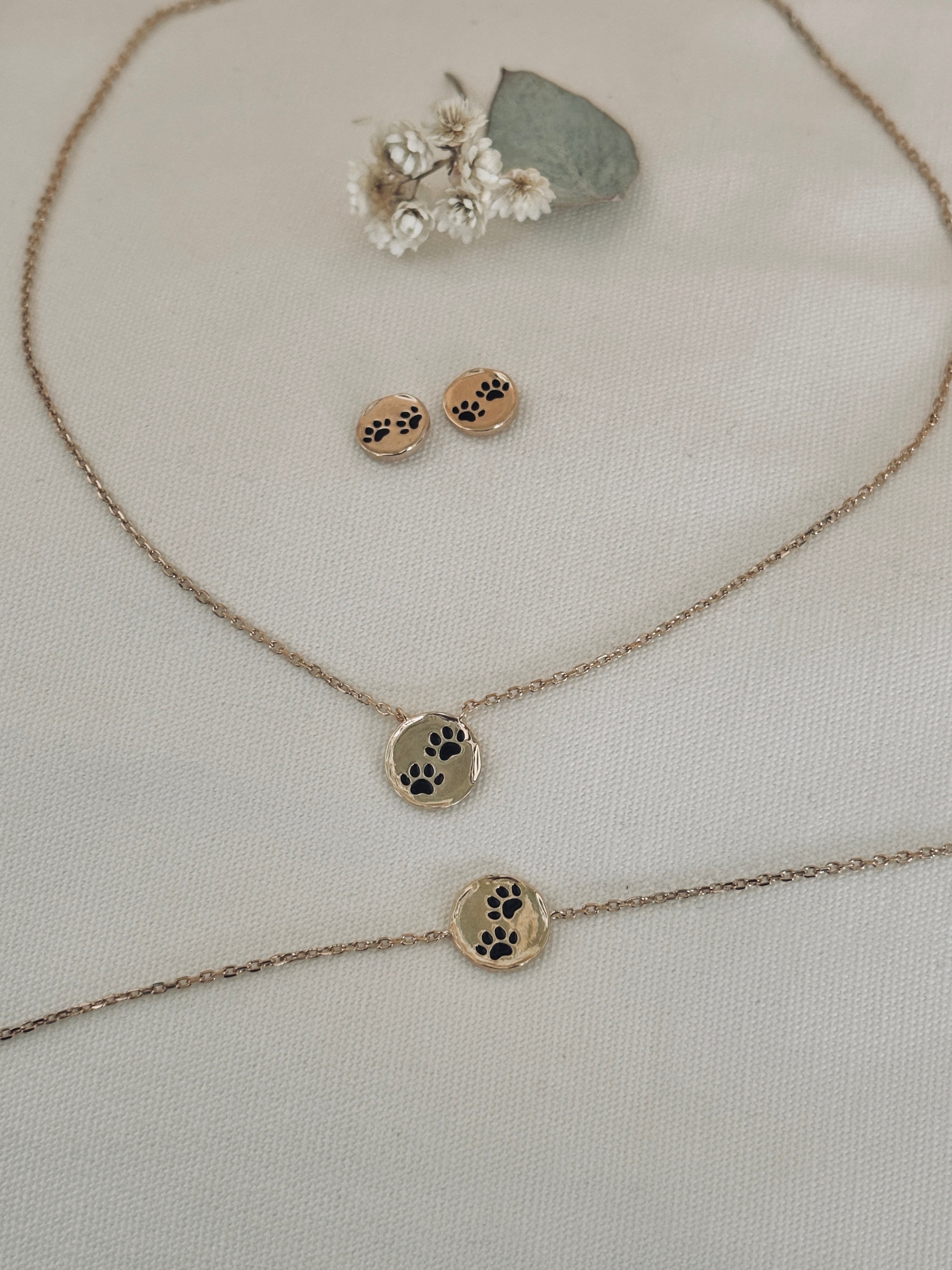 PARURE PATTES DE CHIEN RITA
