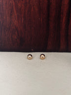 Boucles d'Oreilles Puces Boules Perle Plaqué Or