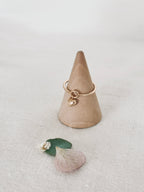 Bague Coeur Jade Plaqué Or