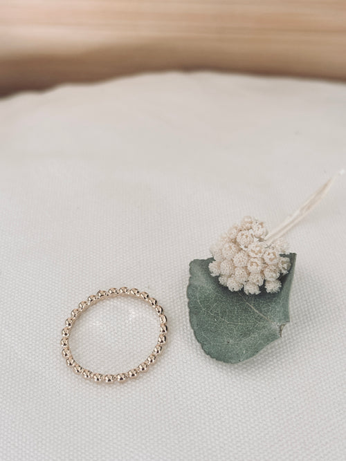 Bague Perle Line Plaqué Or