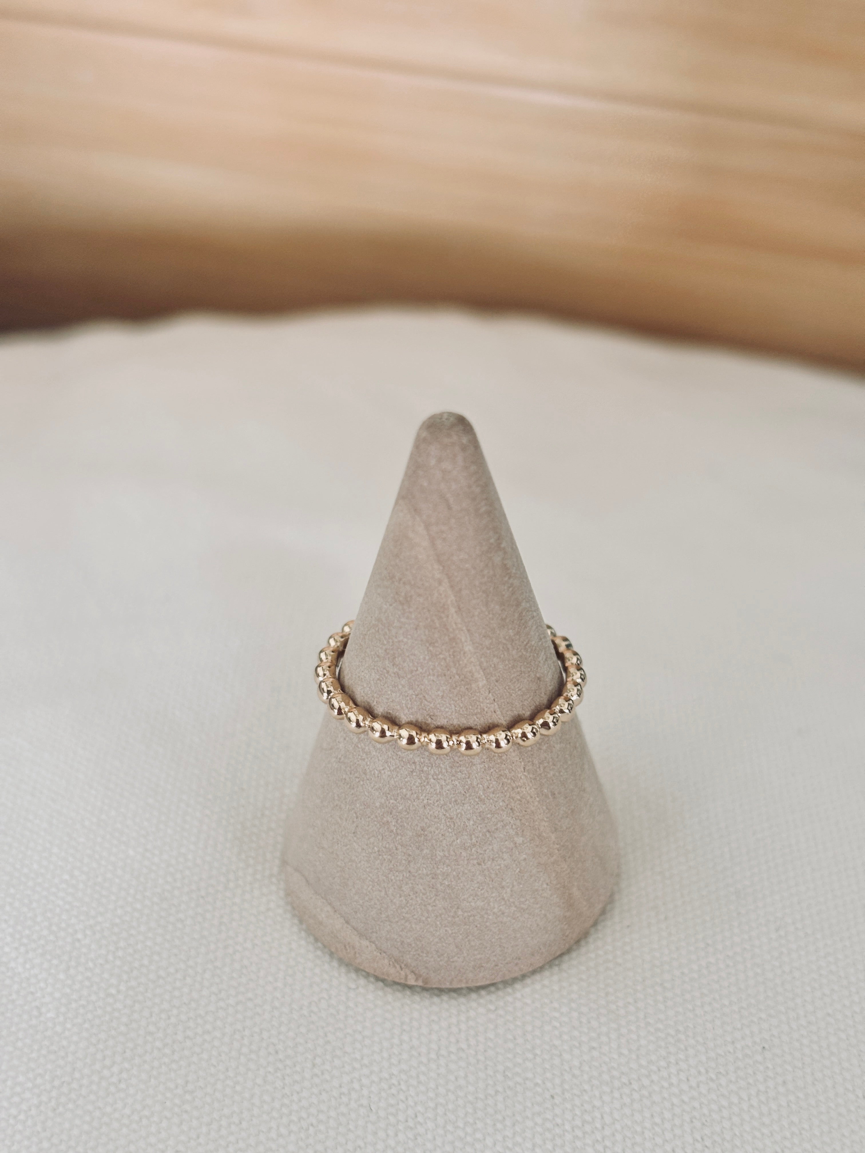 Bague Perle Line Plaqué Or