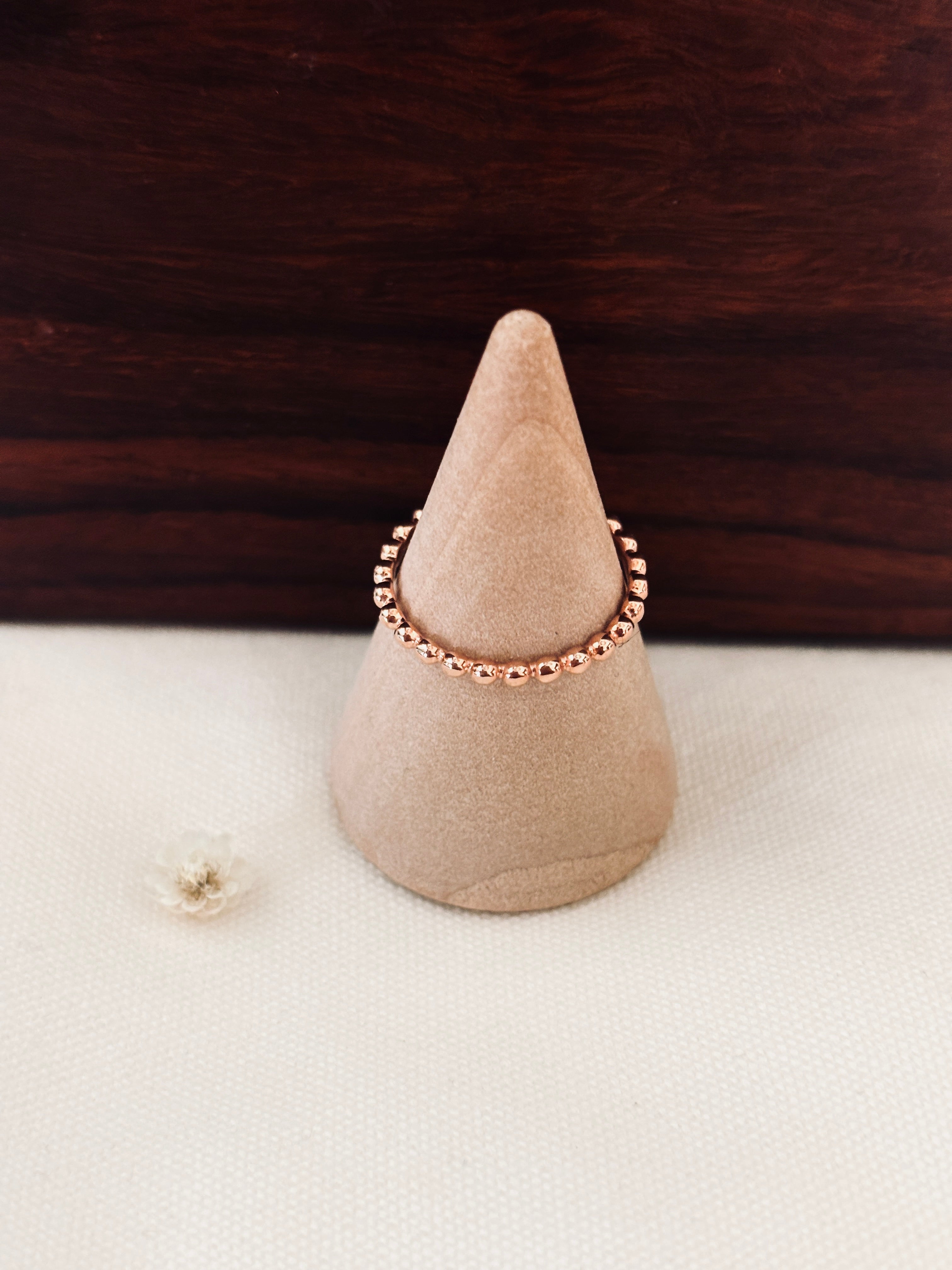 Bague Perle Line Plaqué Or Rose