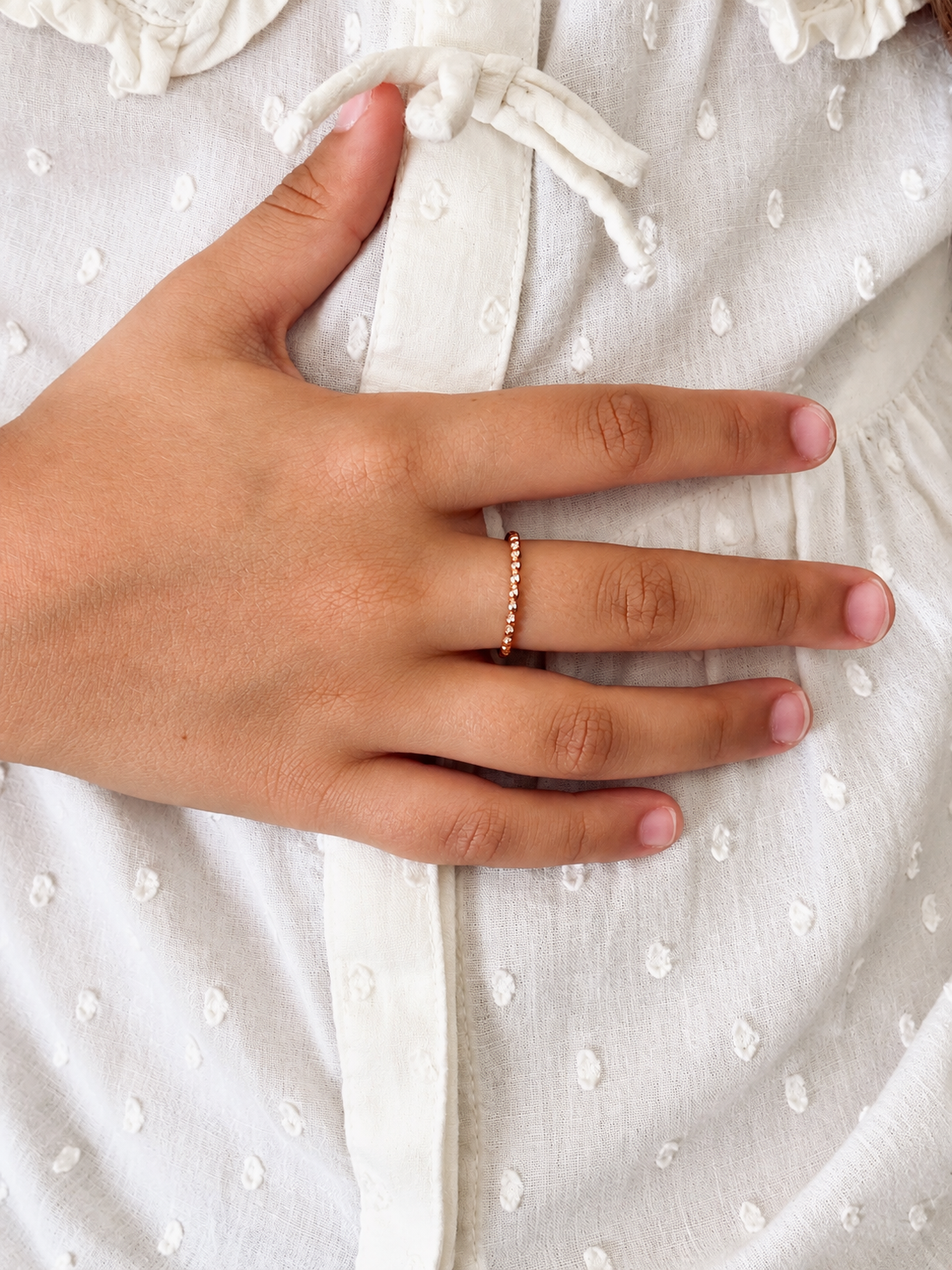 Bague Perle Line Plaqué Or