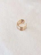 Bague D’Oreille 3 Rangs Eden Plaqué Or