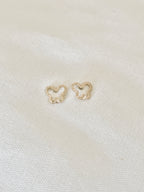 Boucles d'Oreilles Puces Papillon Ajouré Suzon Plaqué Or
