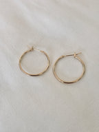 Boucles d'Oreilles Créoles Lou 20 mm Plaqué Or