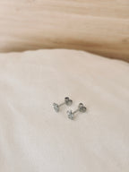 Boucles d'Oreilles Puces Fleurs Flora Argent