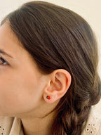 Boucles d'Oreilles Puces Coccinelle Adèle Plaqué Or