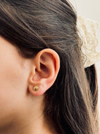 Boucles d'Oreilles Puces Coquillage Colette Plaqué Or