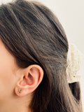 Boucles d'Oreilles Puces Double coeur Noémie Plaqué Or