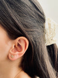 Boucles d'Oreilles Puces Trèfle Thaïs Plaqué Or