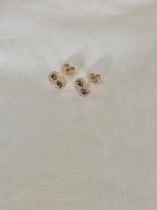 Boucles d'Oreilles Puces Patte De Chien Rita Plaqué Or
