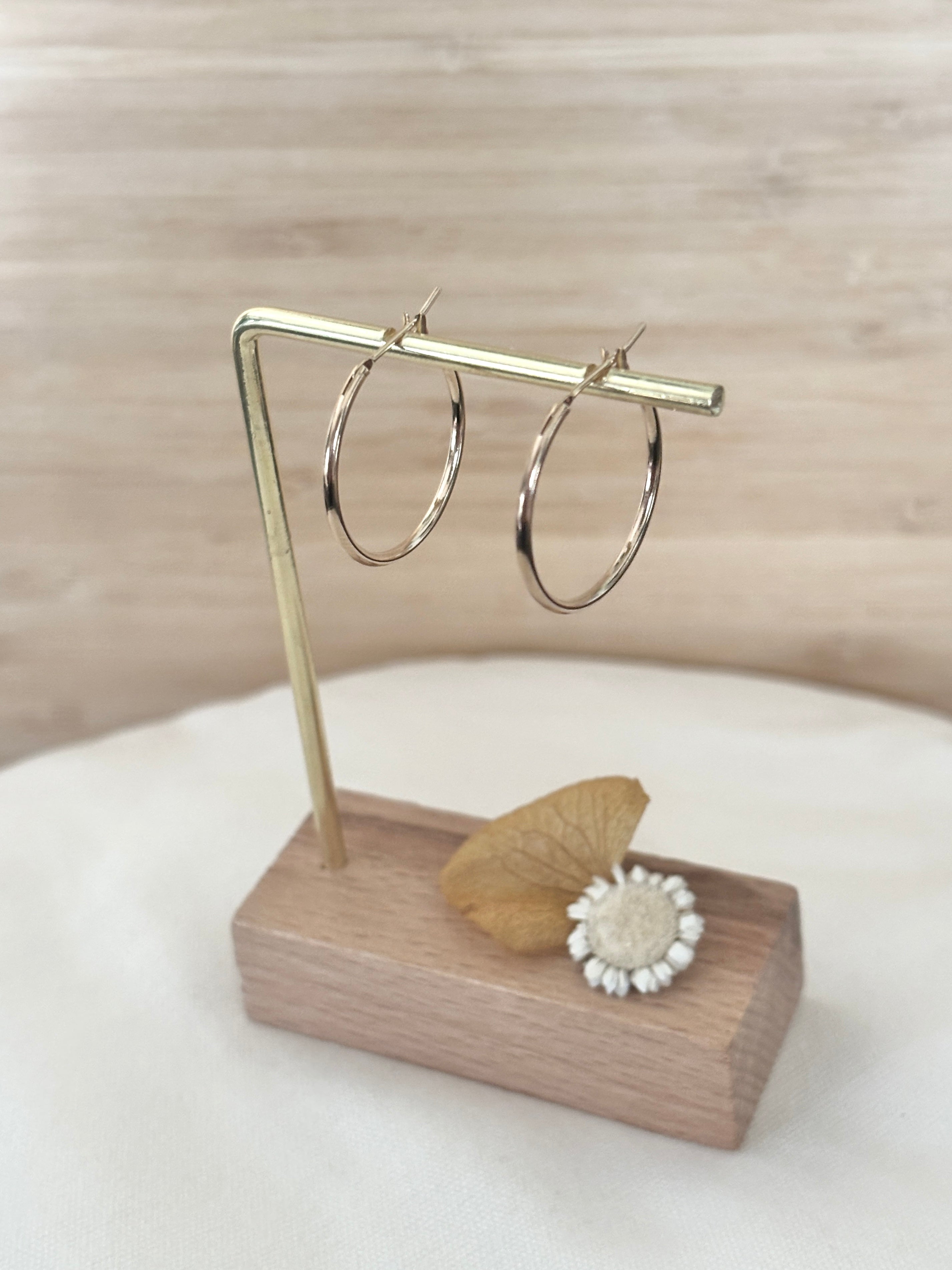 Boucles d'Oreilles Créoles Lou 20 mm Plaqué Or
