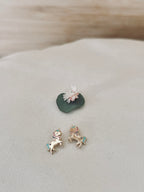 Boucles d'Oreilles Puces Licorne Lise Plaqué Or