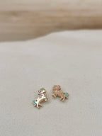 Boucles d'Oreilles Puces Licorne Lise Plaqué Or