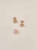 Boucles d'Oreilles Puces Coquillage Colette Plaqué Or