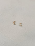 Boucles d'Oreilles Puces Lune Anaïs Plaqué Or