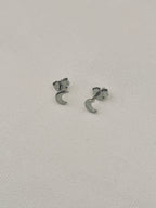 Boucles d'Oreilles Puces Lune Anaïs Argent