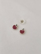 Boucles d'Oreilles Puces Pomme Zélie Plaqué Or