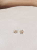 Boucles d'Oreilles Puces Soleil Solyne Plaqué Or