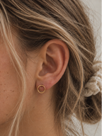 Boucles d'Oreilles Rond Jeanne Plaqué Or