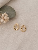 Boucles d'Oreilles Gouttes Ajourées Léna Acier PVD