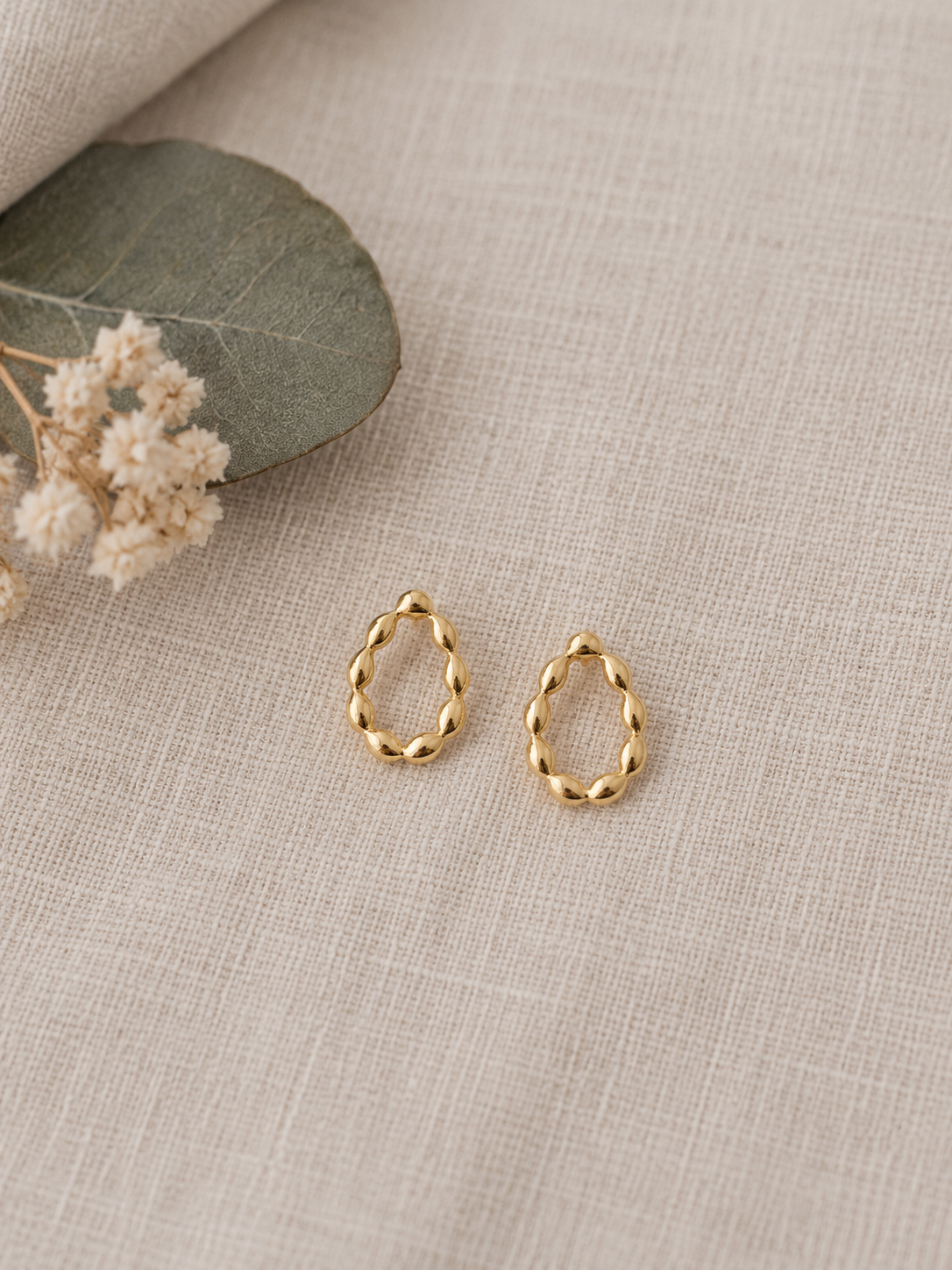Boucles d'Oreilles Gouttes Ajourées Léna Acier PVD