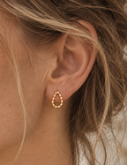 Boucles d'Oreilles Gouttes Ajourées Léna Acier PVD