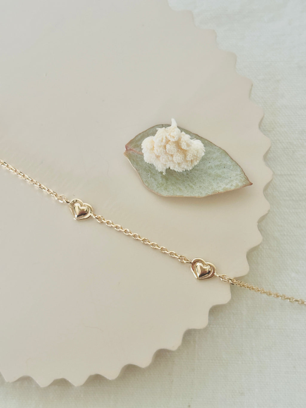 Bracelet Trois Cœurs Emilie Plaqué Or