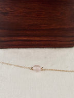 Bracelet Quartz Rose Faustine Plaqué Or