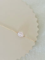 Bracelet Quartz Rose Faustine Plaqué Or