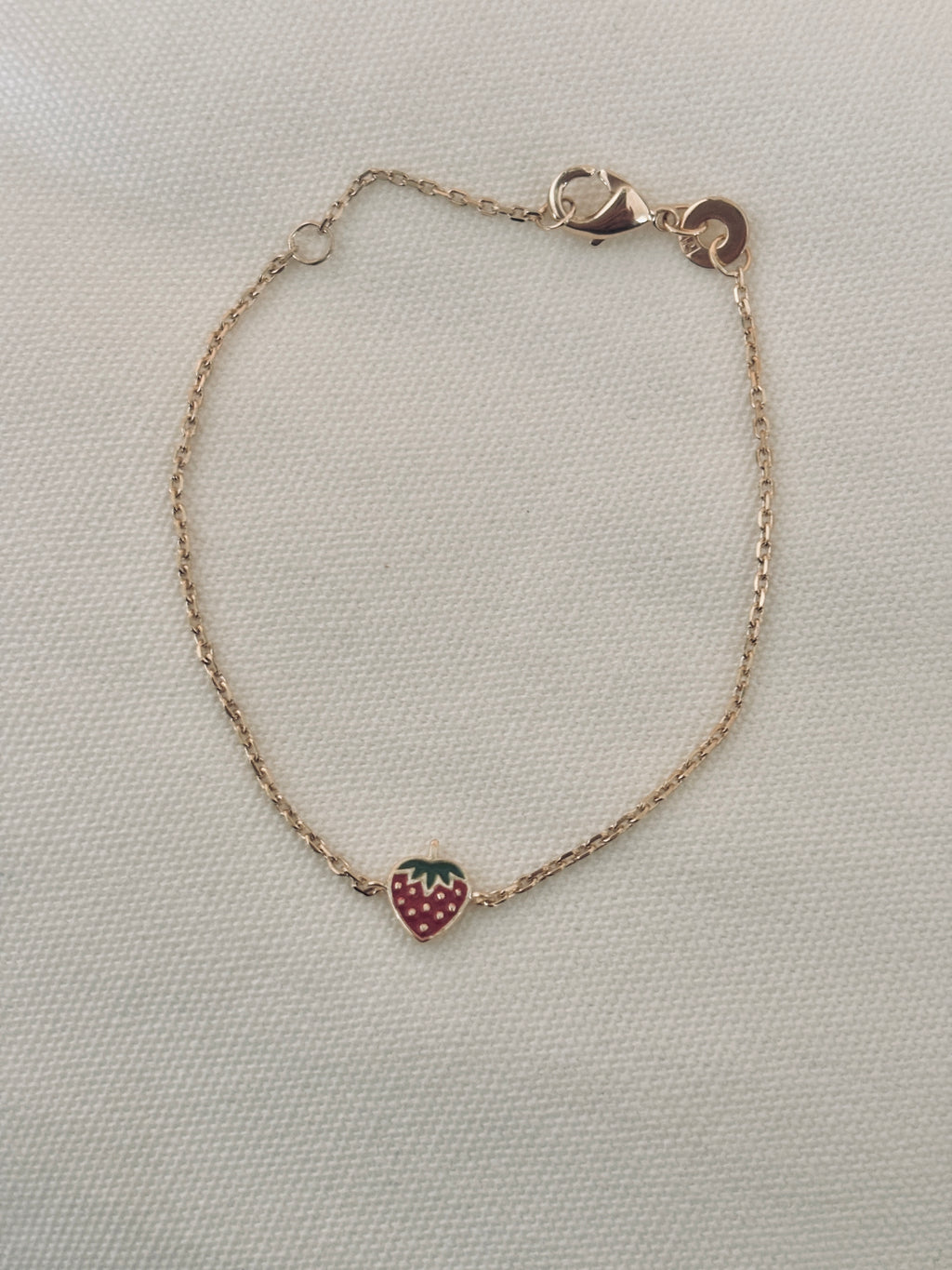 Bracelet Fraise Inès Plaqué Or