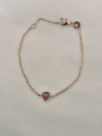 Bracelet Fraise Inès Plaqué Or