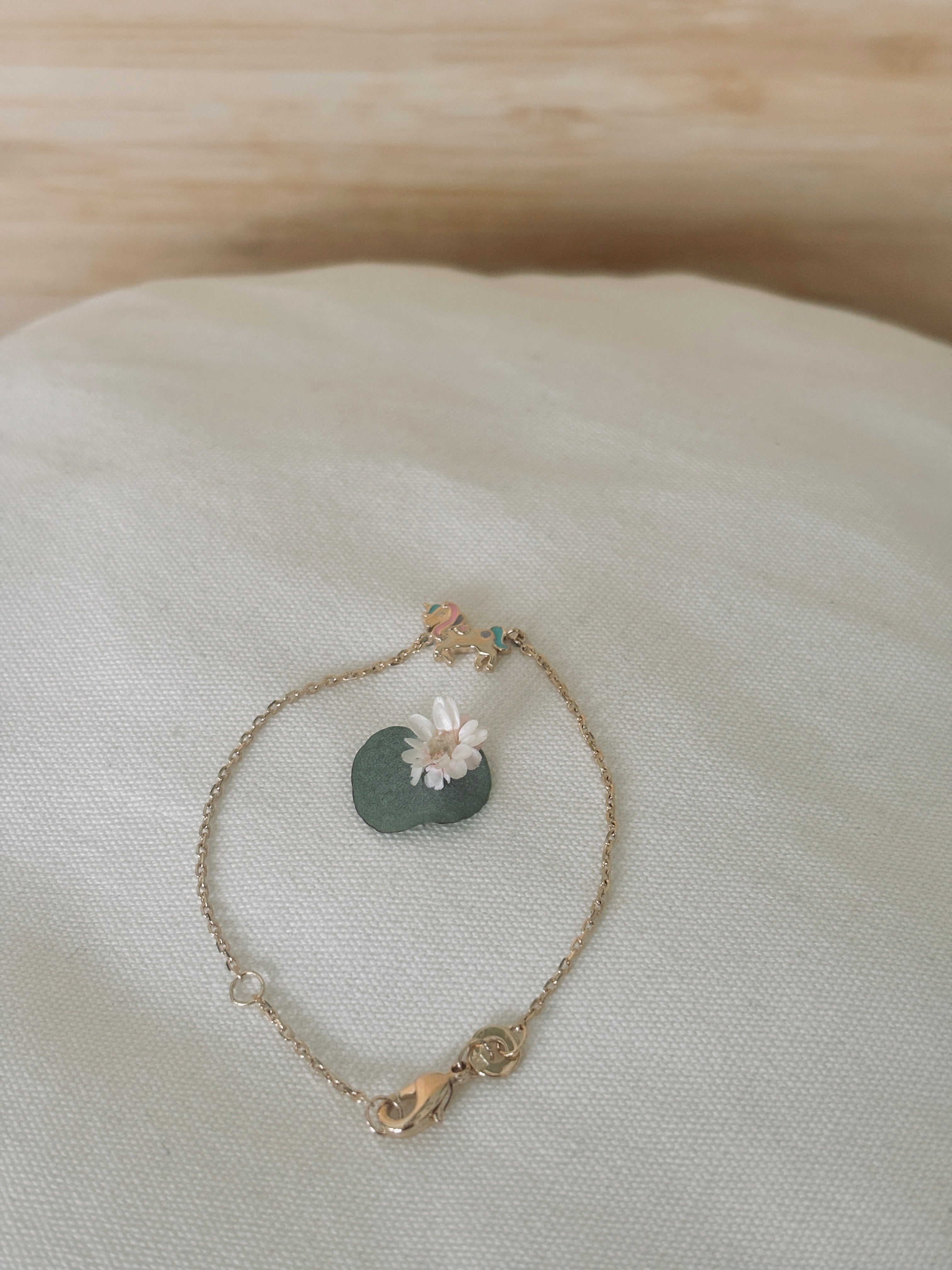 Bracelet Licorne Lise Plaqué Or