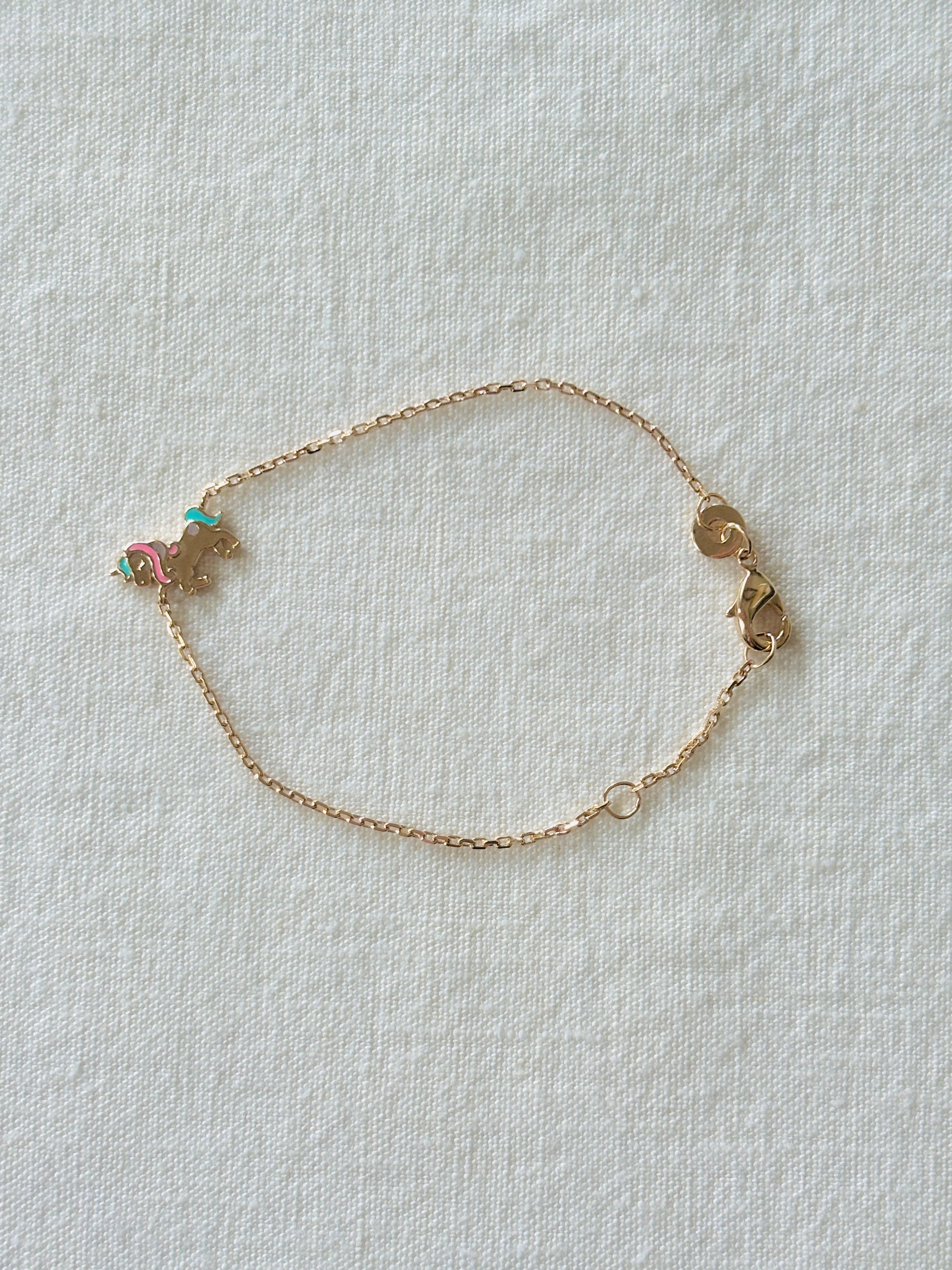 Bracelet Licorne Lise Plaqué Or