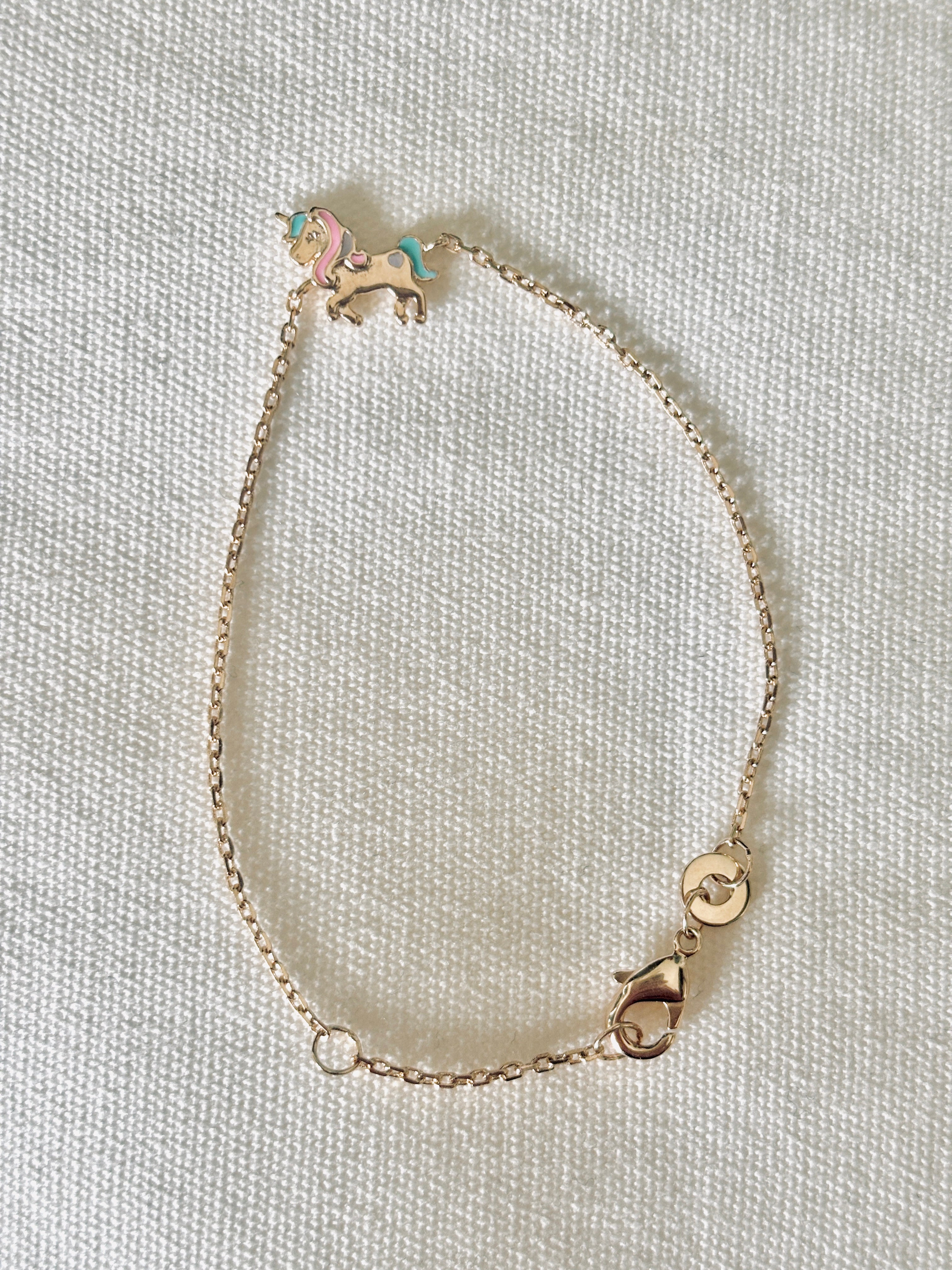 Bracelet Licorne Lise Plaqué Or