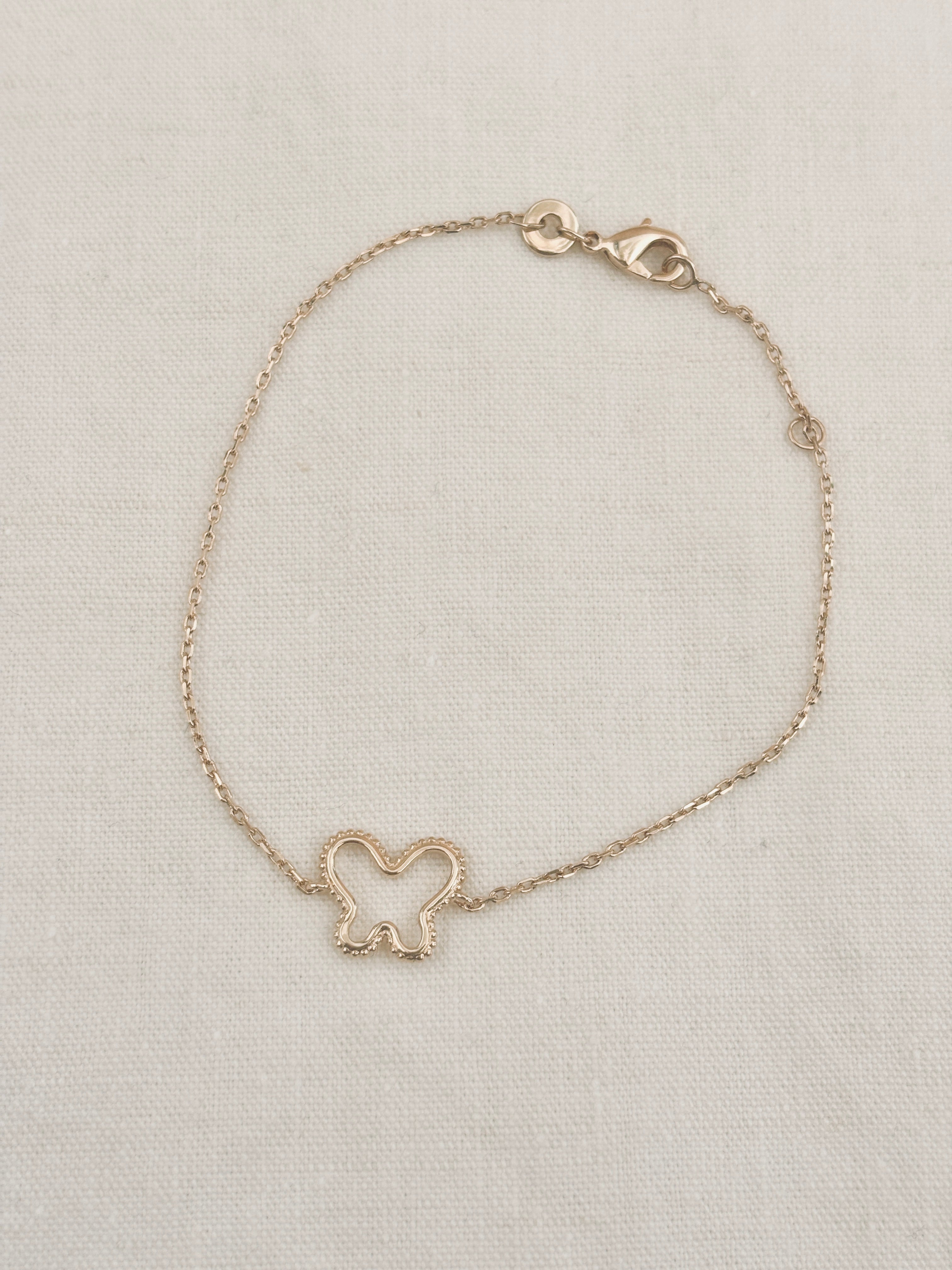 Bracelet Papillon Ajouré Suzon Plaqué Or