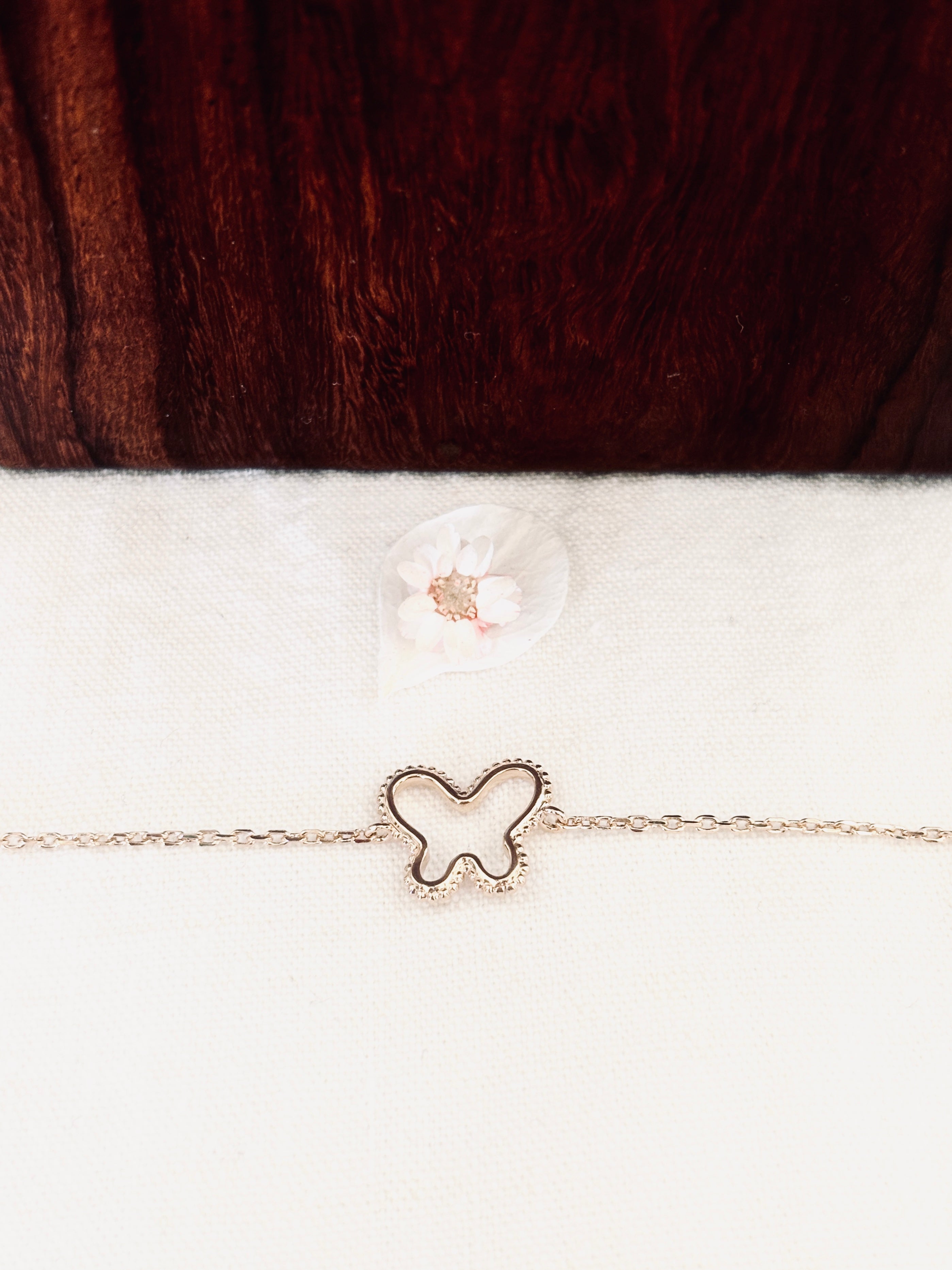 Bracelet Papillon Ajouré Suzon Plaqué Or