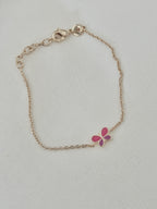 Bracelet Papillon Rose Ninon Plaqué Or