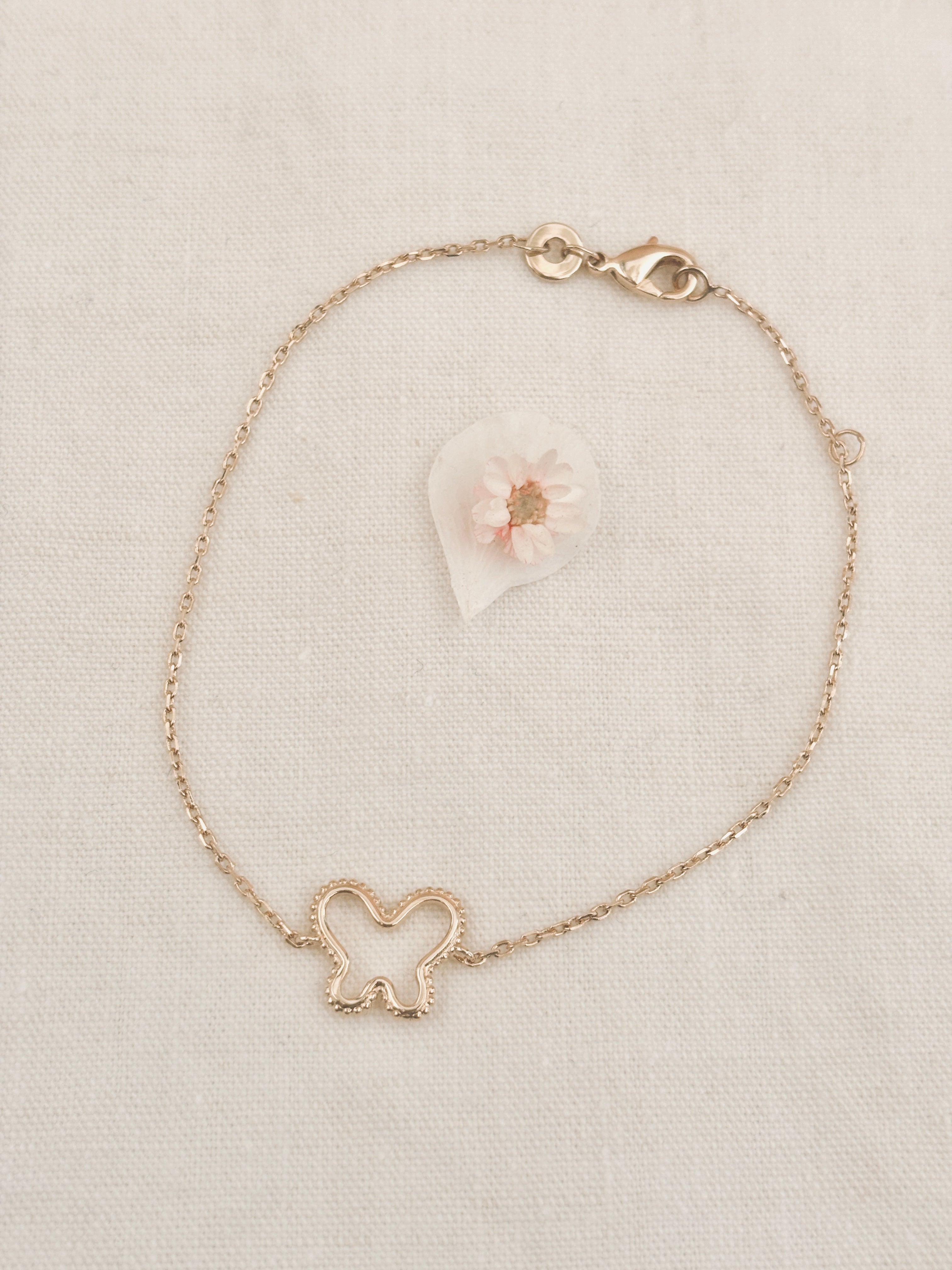 Bracelet Papillon Ajouré Suzon Plaqué Or