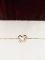 Bracelet Papillon Ajouré Suzon Plaqué Or
