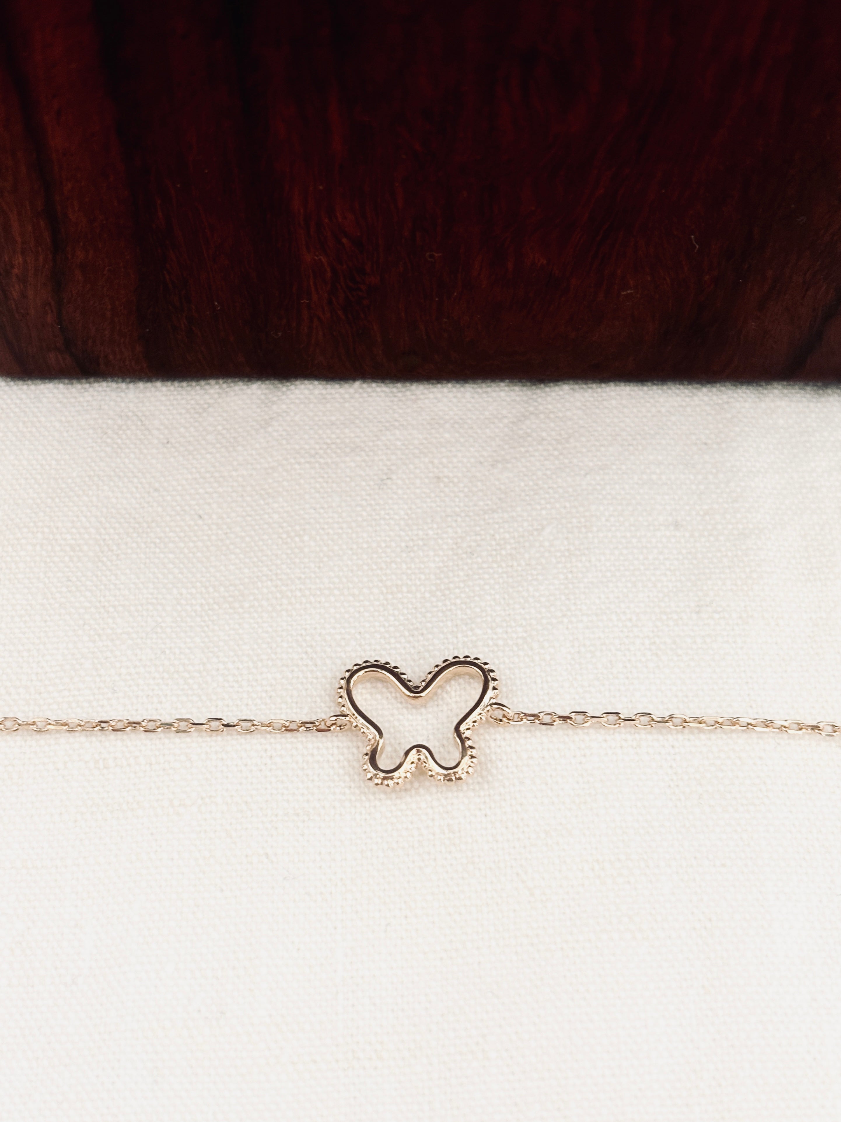 Bracelet Papillon Ajouré Suzon Plaqué Or