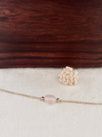 Bracelet Quartz Rose Faustine Plaqué Or