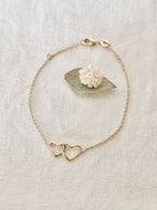 Bracelet Cœur Toi & Moi Plaqué Or