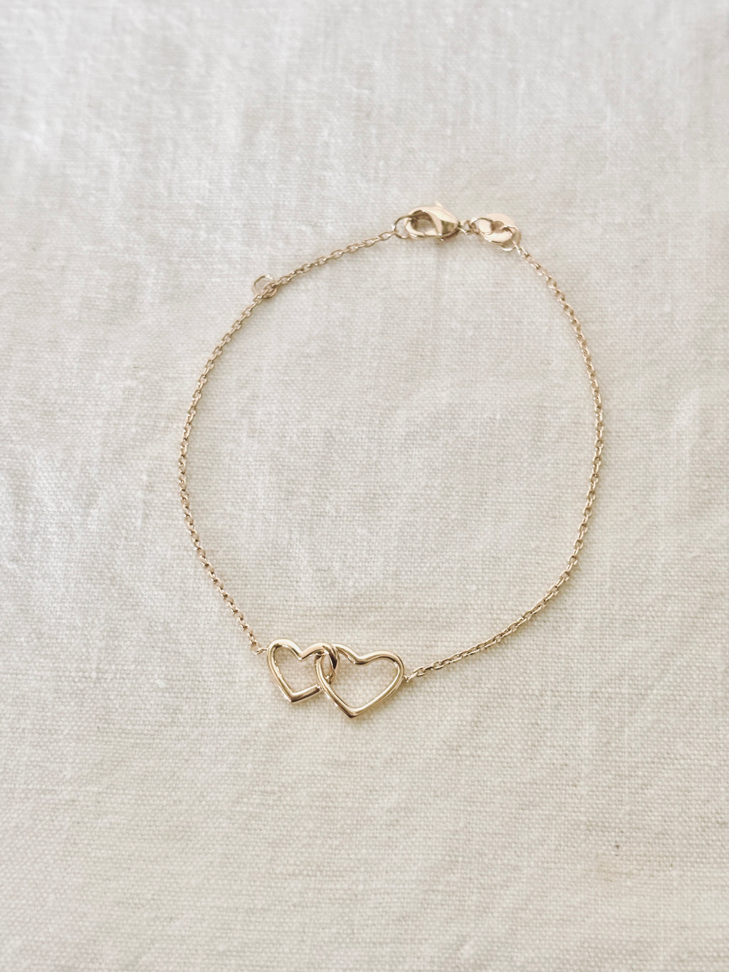 Bracelet Cœur Toi & Moi Plaqué Or