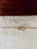 Bracelet Cœur Toi & Moi Plaqué Or