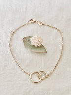 Bracelet Double Rond Olivia Plaqué Or