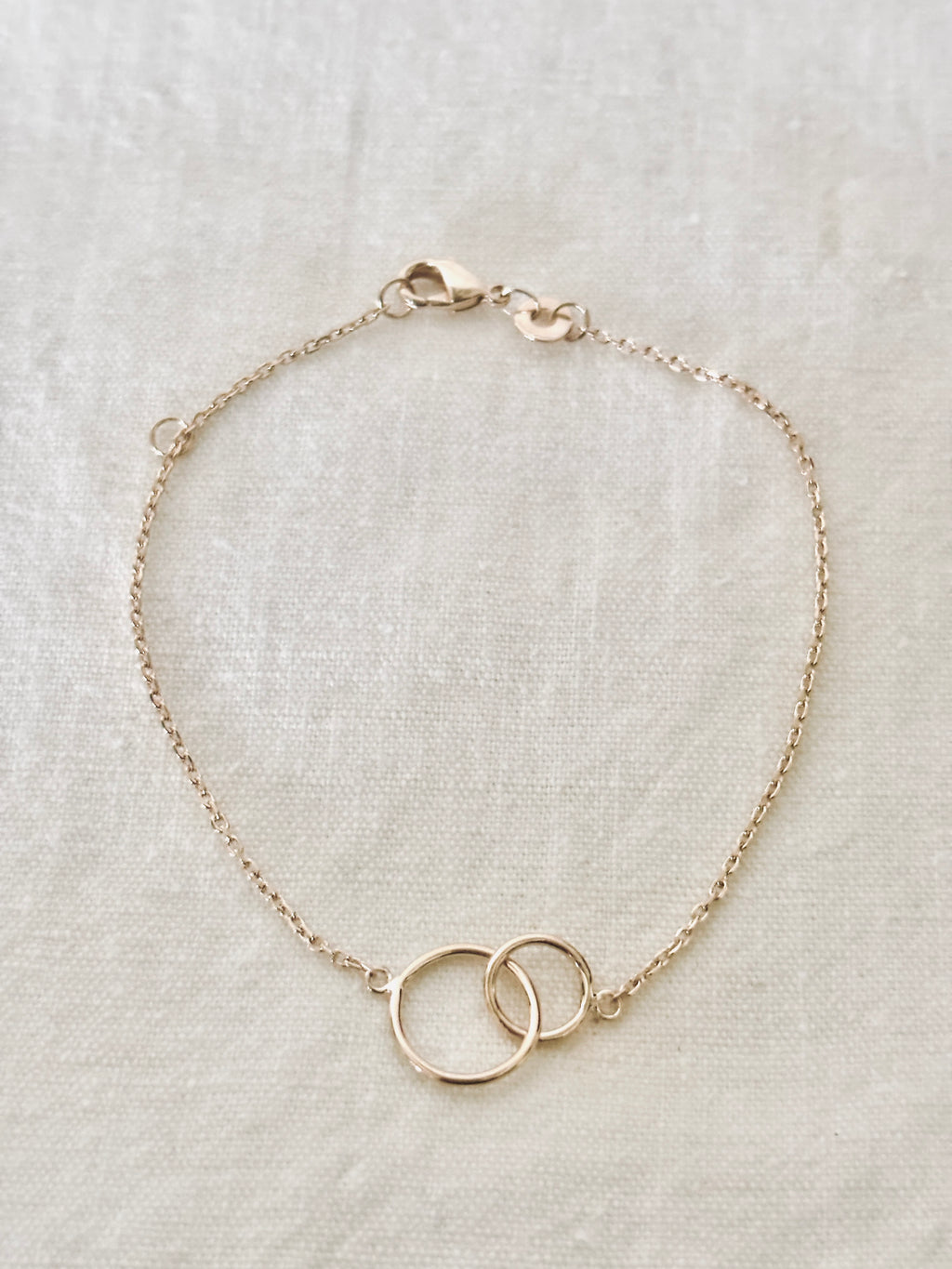 Bracelet Double Rond Olivia Plaqué Or