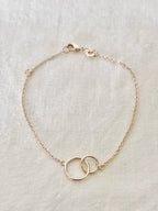 Bracelet Double Rond Olivia Plaqué Or