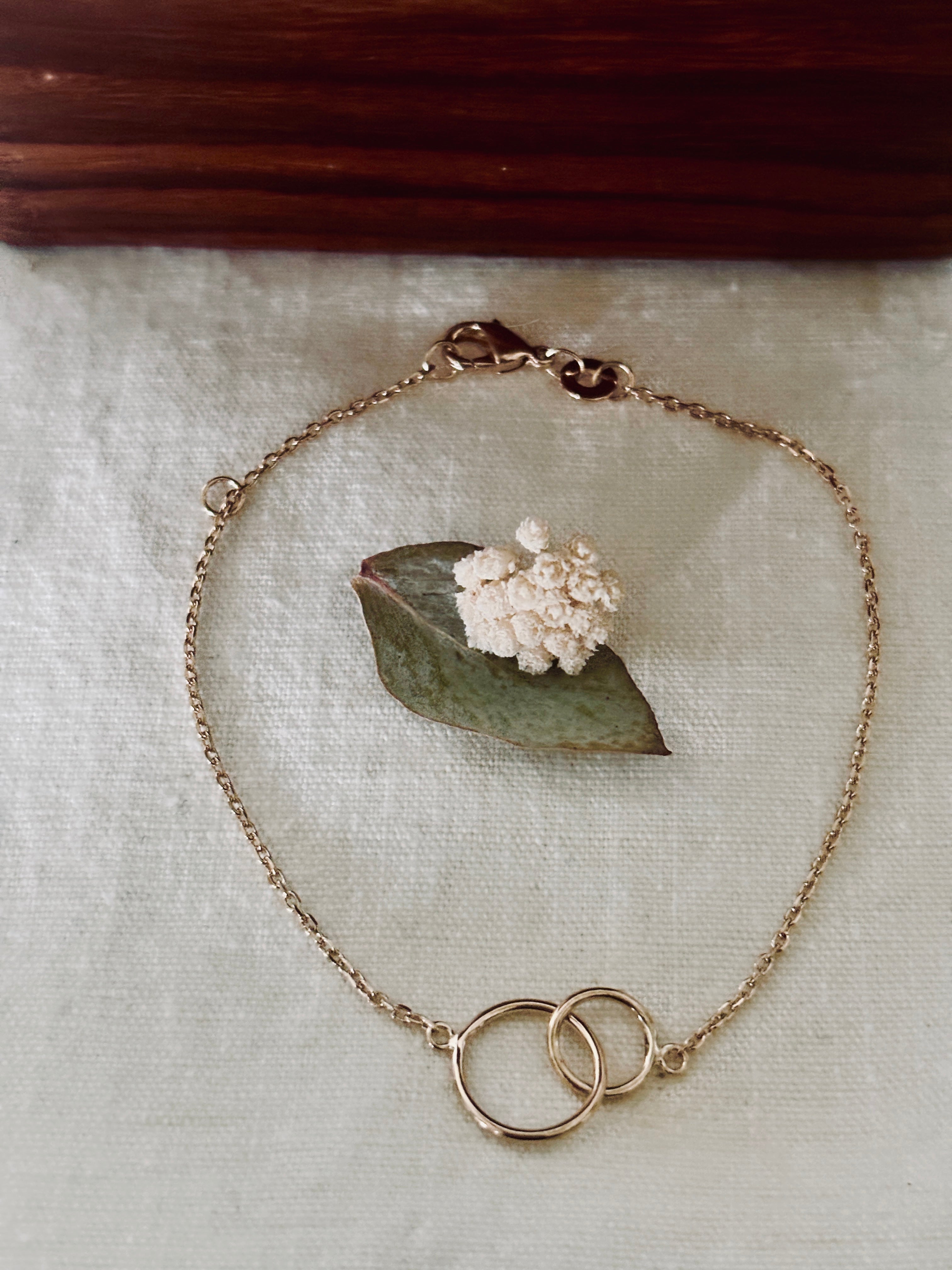 Bracelet Double Rond Olivia Plaqué Or